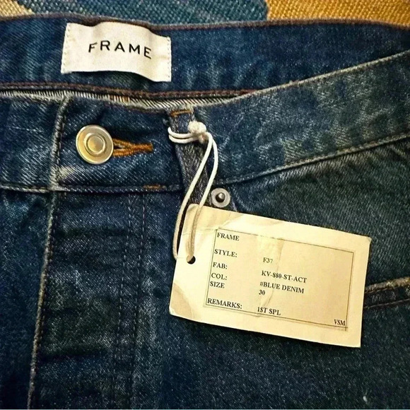 NWT Frame Denim l’homme slim fit/straight leg Everhart paint distressed jeans - Picture 9 of 11